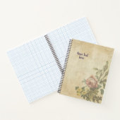 Cahier de style vintage avec design Rose Mousseuse (Intérieur)