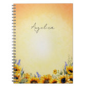 Cahier de tournesol à l'aquarelle (Devant)