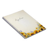 Cahier de tournesols à l'aquarelle (Côté Droit)