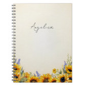 Cahier de tournesols à l'aquarelle (Devant)