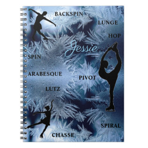 Cahier de typographie gelée de patinage artistique