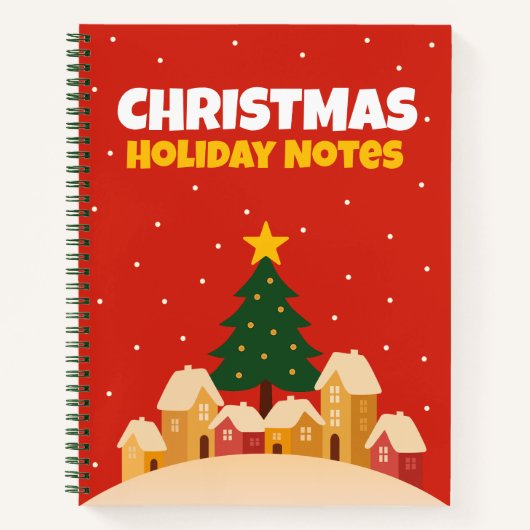 Cahier de vacances de Noël – Notes lignées (Devant)