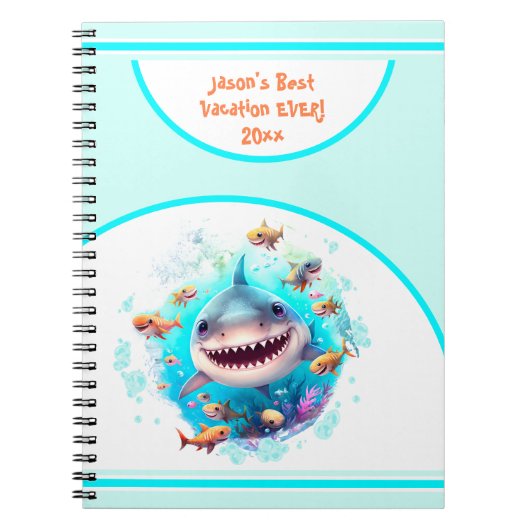 Cahier de vacances d'été Requin Mignon (Devant)
