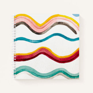 Cahier de vagues à l'aquarelle
