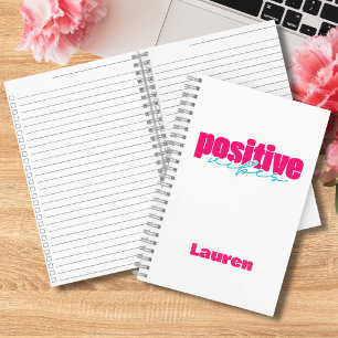 Cahier de vérification rose chaud et sarcelle Vibe