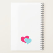 Cahier de vérification rose chaud et sarcelle Vibe (Verso)