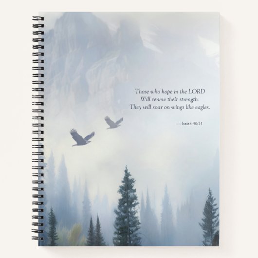 Cahier de versets Isaïe 40:31 Ailes d'aigle (Devant)