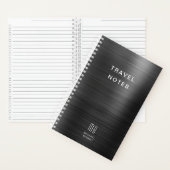 Cahier de Voyage Élégant Monogramme Noir (À l'intérieur)