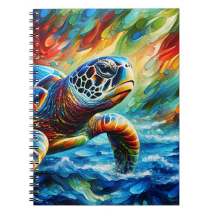 Cahier de voyage Tortue éclatement de couleur