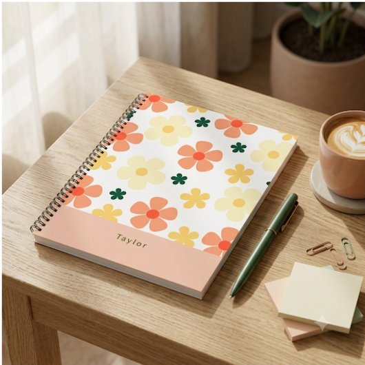 Cahier d'école funky mignon