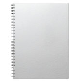 Cahier d'écriture à texture de cuir blanc élégant (Devant)