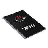 Cahier d'écrivain Pen Is Mightier Than Sword (Côté Droit)