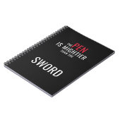 Cahier d'écrivain Pen Is Mightier Than Sword (Côté gauche)