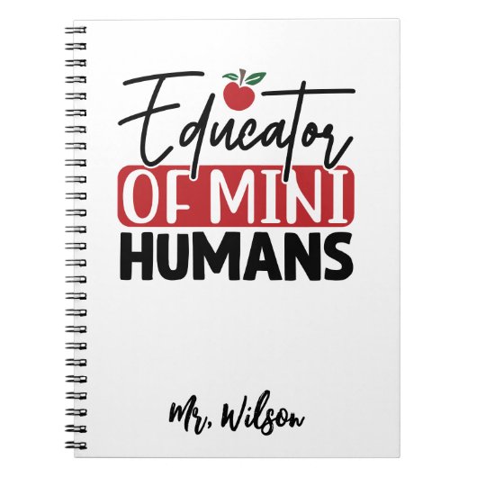 Cahier d'éducateur de mini-humains – Professeur dr (Devant)