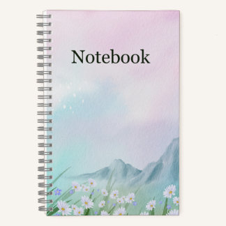 Cahier Deluxe à Spirale Fleurs de Montagne Pastel
