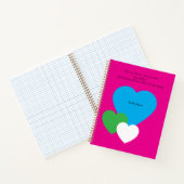 Cahier Deluxe Rose avec coeurs (Intérieur)