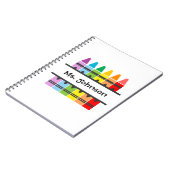 Cahier d'enseignant de maternelle Crayons Arc-en-c (Côté gauche)