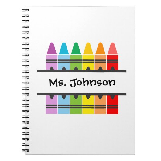 Cahier d'enseignant de maternelle Crayons Arc-en-c (Devant)