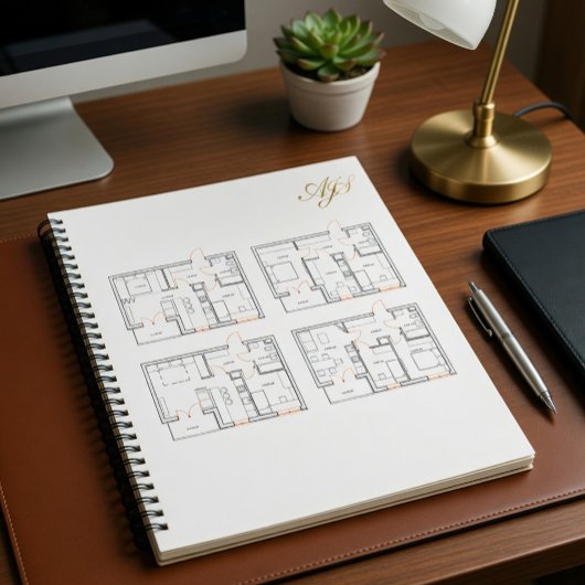 Cahier d'entreprise avec plan directeur