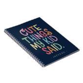Cahier des Choses Mignonnes que Mon Enfant a Dit (Côté Droit)