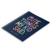 Cahier des Choses Mignonnes que Mon Enfant a Dit (Côté gauche)