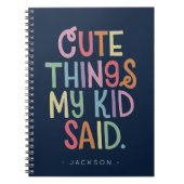 Cahier des Choses Mignonnes que Mon Enfant a Dit (Devant)