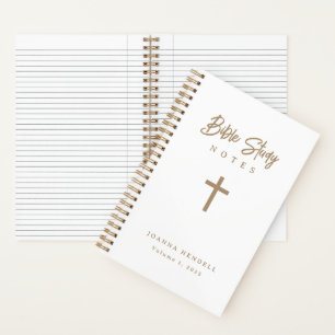 Cahier d'étude de la Bible en écriture dorée perso