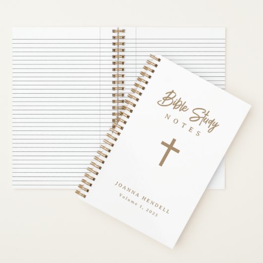 Cahier d'étude de la Bible en écriture dorée perso (À l'intérieur)