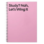 Cahier d'étude drôle Wing It (Devant)