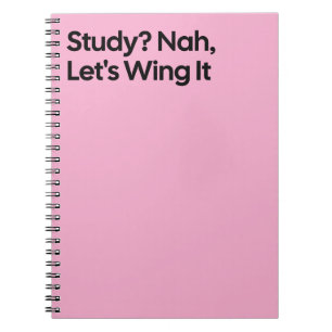 Cahier d'étude drôle Wing It