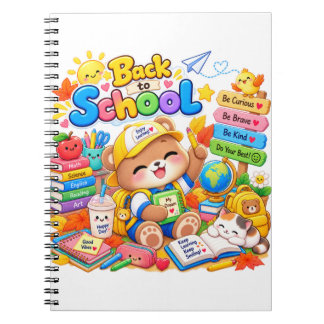 Cahier d'étude Kawaii Bear pour la rentrée scolair