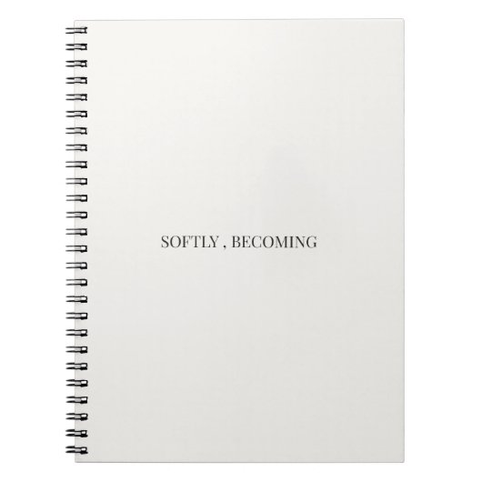 Cahier Devenir Douce – Citations Minimalistes Élég (Devant)
