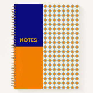 Cahier diamant soleil levant Navy Orange - S
