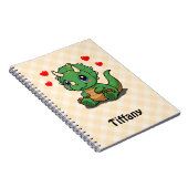 Cahier Dinosaure Mignon – Ajouter un nom (Côté Droit)