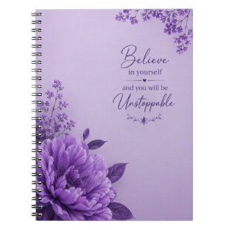 Cahier d'inspiration floral violet –