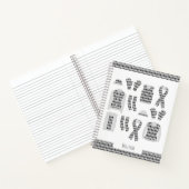 Cahier d'objets à motif Argyle gris (Intérieur)