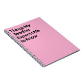 Cahier Drôle Attendu par l'Enseignant (Côté Droit)