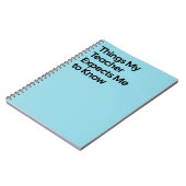 Cahier Drôle Attendu par l'Enseignant (Côté gauche)