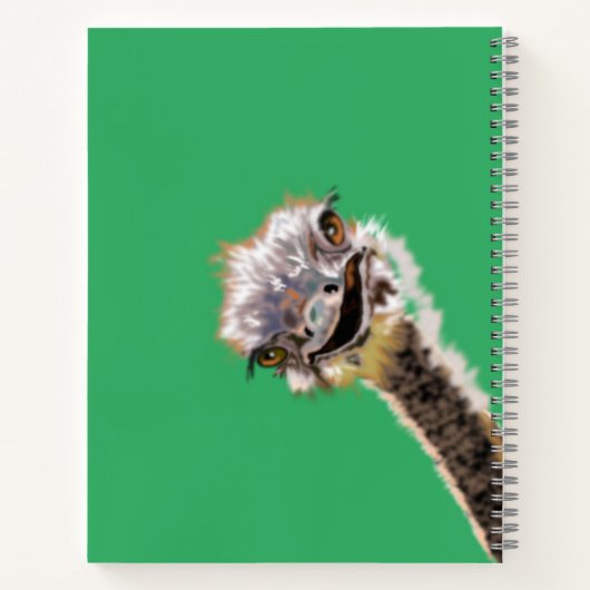 Cahier drôle d'autruche (Dos)