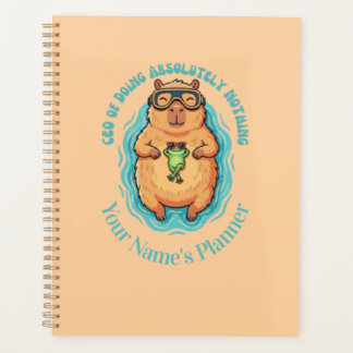 Cahier drôle de Capybara Frog PDG de Faire Rien