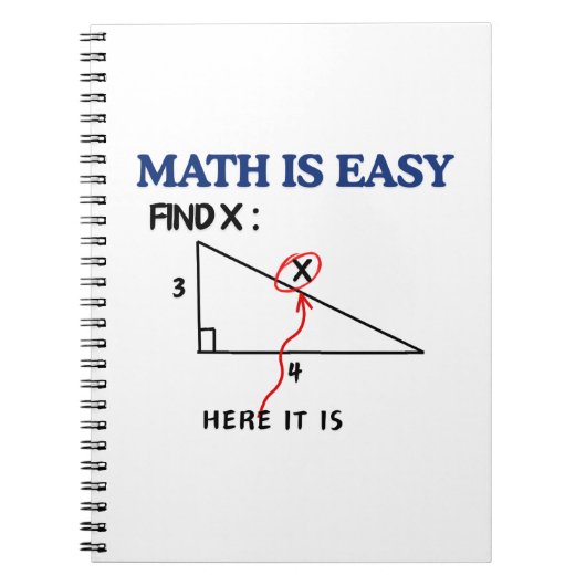 Cahier Drôle de Maths Facile – Cadeau Parfait pour (Devant)
