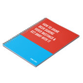 Cahier drôle, journal de bloc-notes d'écriture sar (Côté gauche)