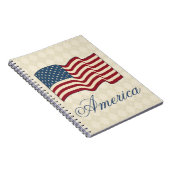 Cahier du drapeau américain Cadeau de journal scol (Côté Droit)