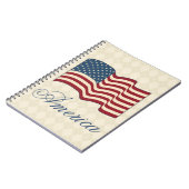 Cahier du drapeau américain Cadeau de journal scol (Côté gauche)