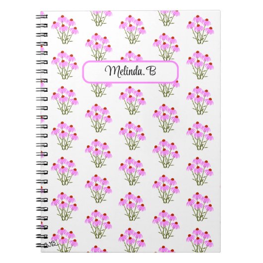 Cahier Échinacées Violettes (Devant)