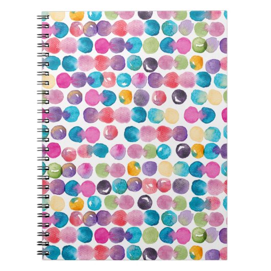 Cahier éclaboussé d'aquarelle lumineuse (Devant)