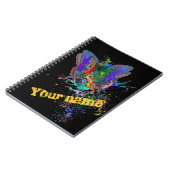 Cahier éclaboussé de papillon (Côté gauche)