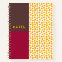Cahier Éclat de Soleil Or Rouge Brun - M