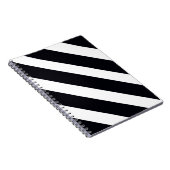 Cahier élégant avec rayures noires et blanches (Côté Droit)