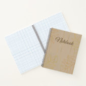 Cahier Élégant Beige et Feuille d'Or (Intérieur)